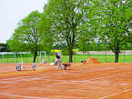 Einbau der Tennisplatzfeindecke